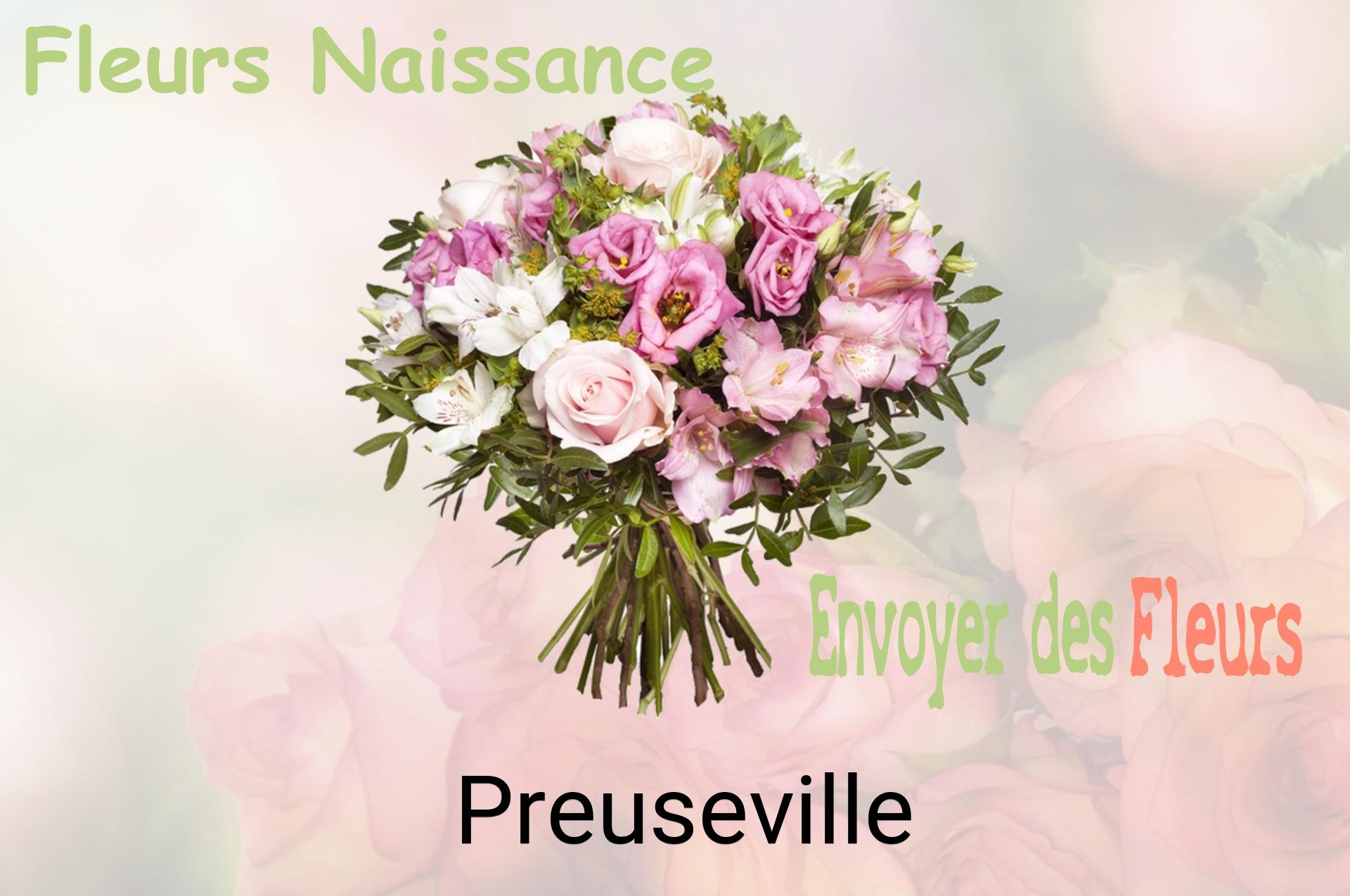 Bouquet de fleurs de naissance livré à Preuseville